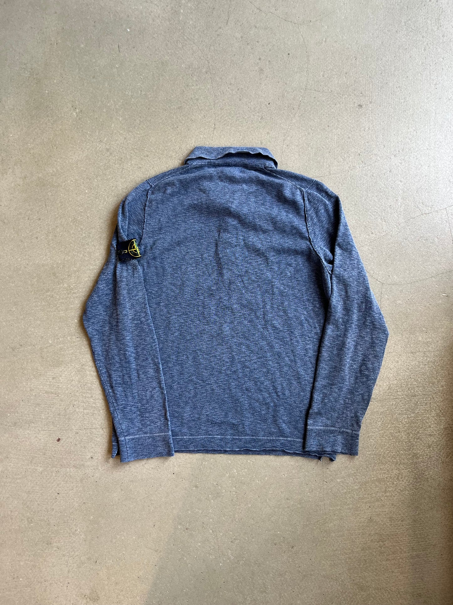 Stone Island Polo Longsleeve Blue Large