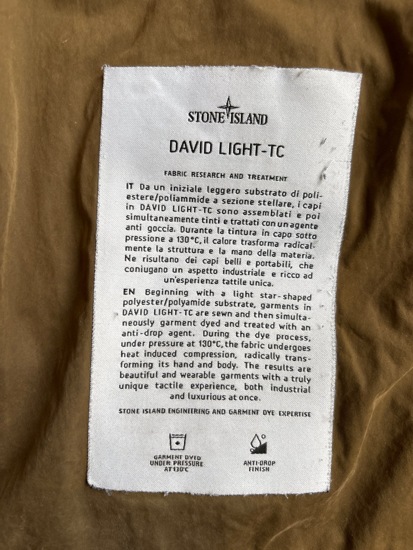 Stone Island SS15 David Light-TC Fishtail Parka L