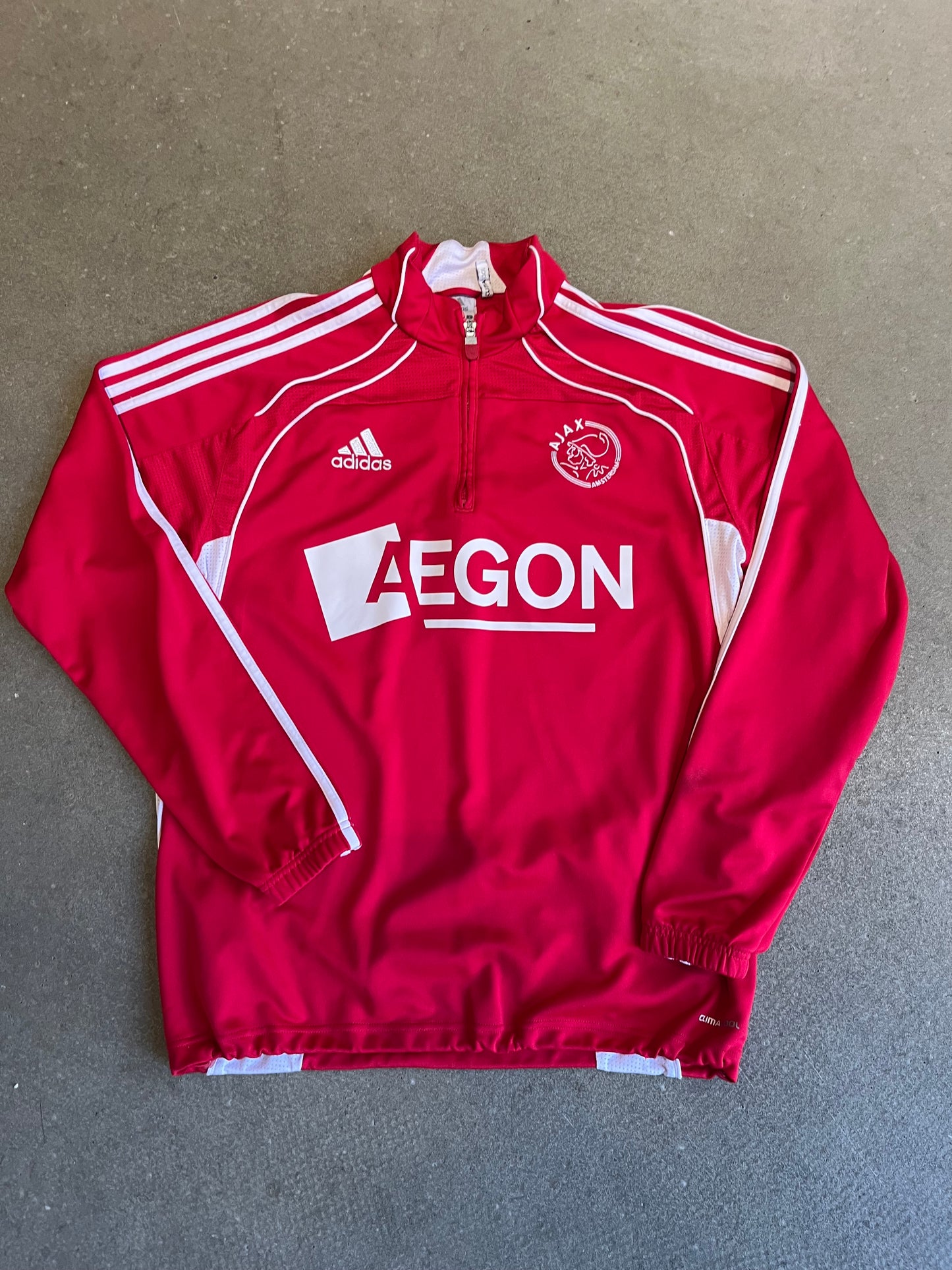 Adidas Ajax Half Zip Track Jacket Red L