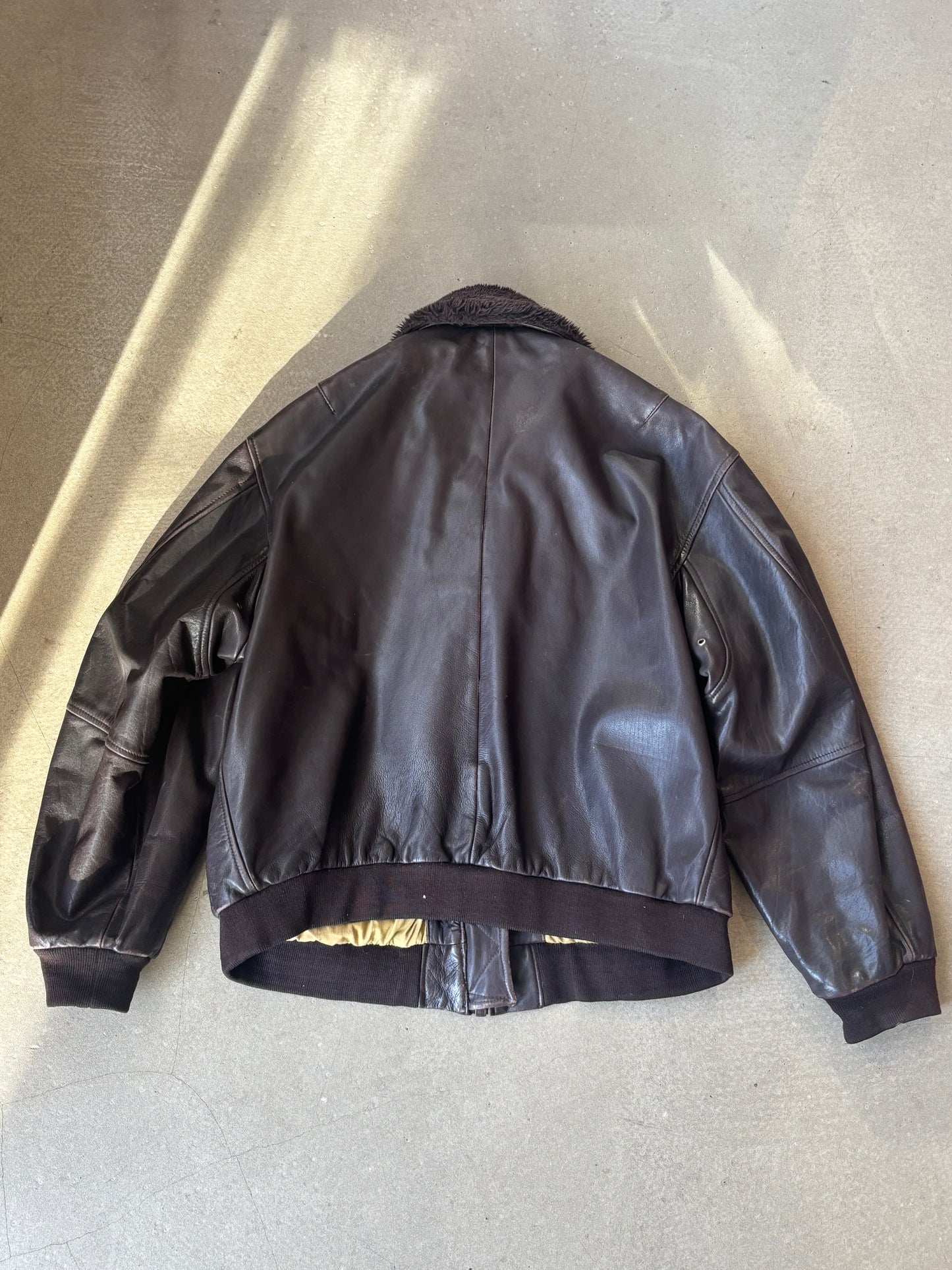 Redskins Leather Pilot Jacket Brown XXXL
