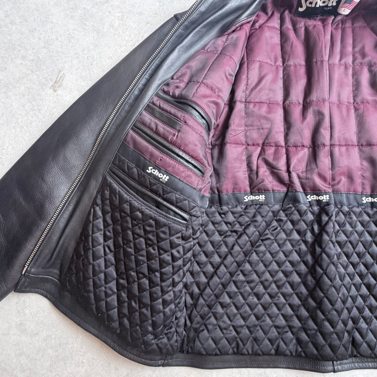 Schott N.Y.C Leather Jacket L