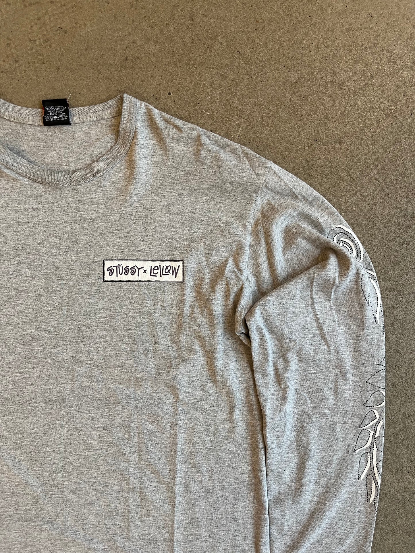 Stussy X Leilow long sleeve grey Size Medium