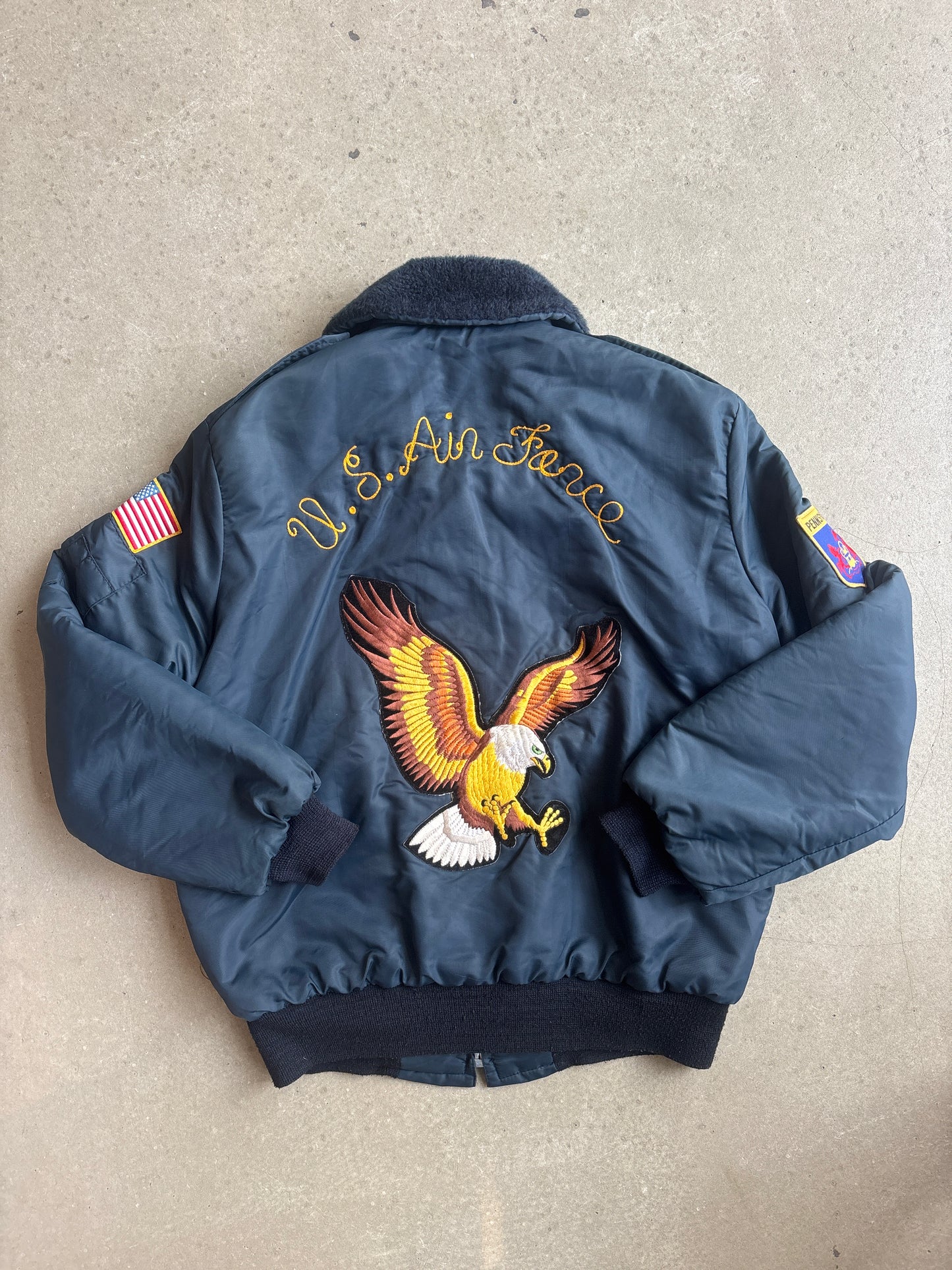 Vintage USAF Jacket Navy Medium