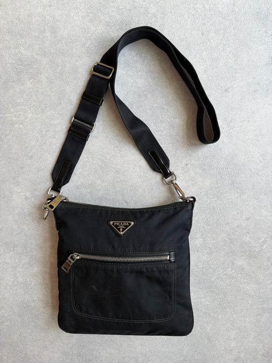 Prada Black Crossbody Nylon Tessuto Bag