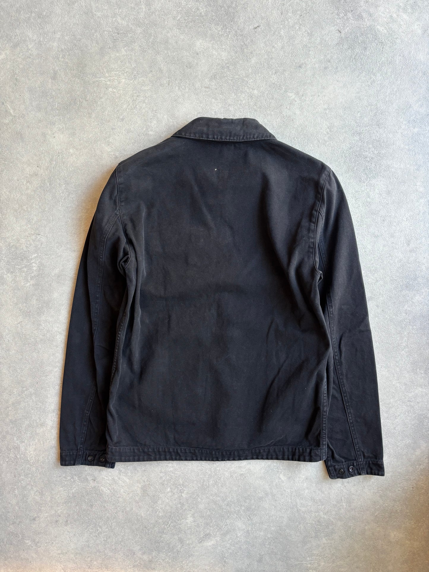 Stone Island Brushed Cotton Canvas Zip Black S