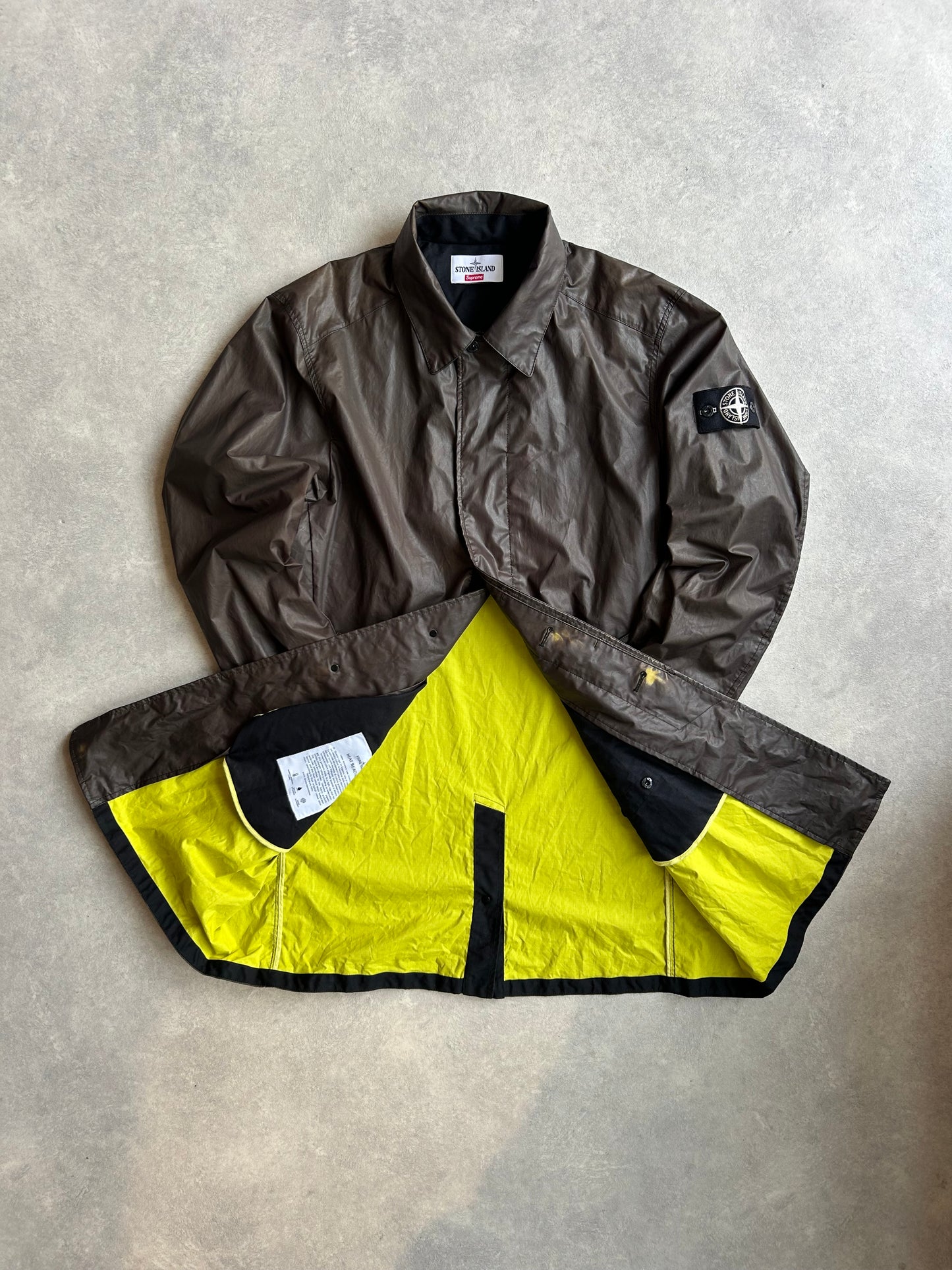 Supreme x Stone Island Heat Reactive Trench Coat Black XL