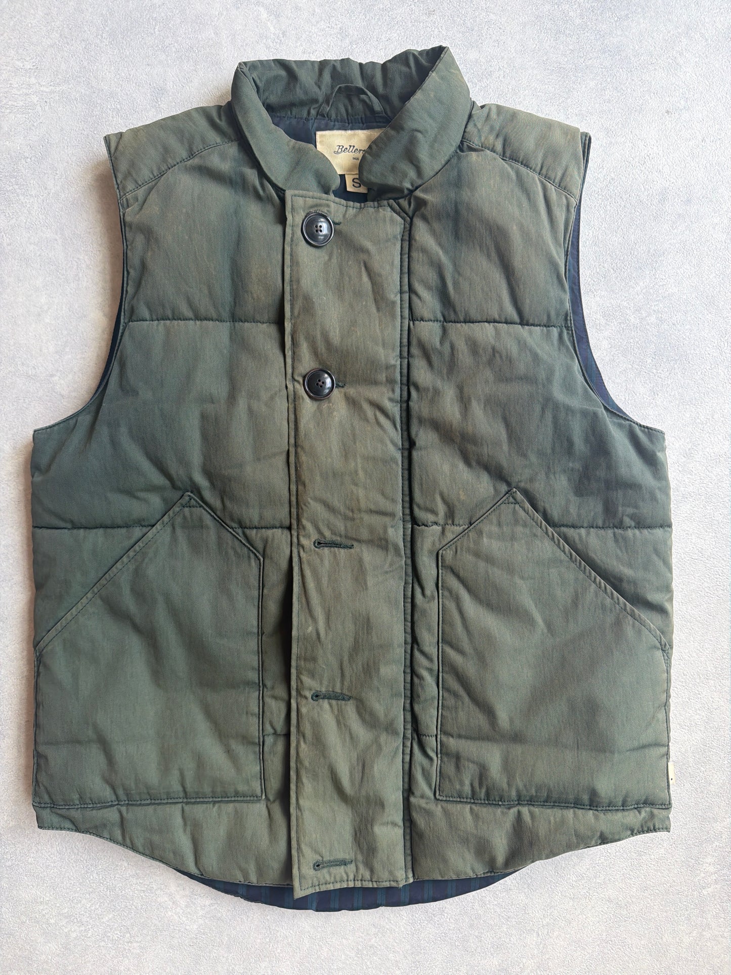 Bellerose Bodywarmer Dip Dyed  Army green S