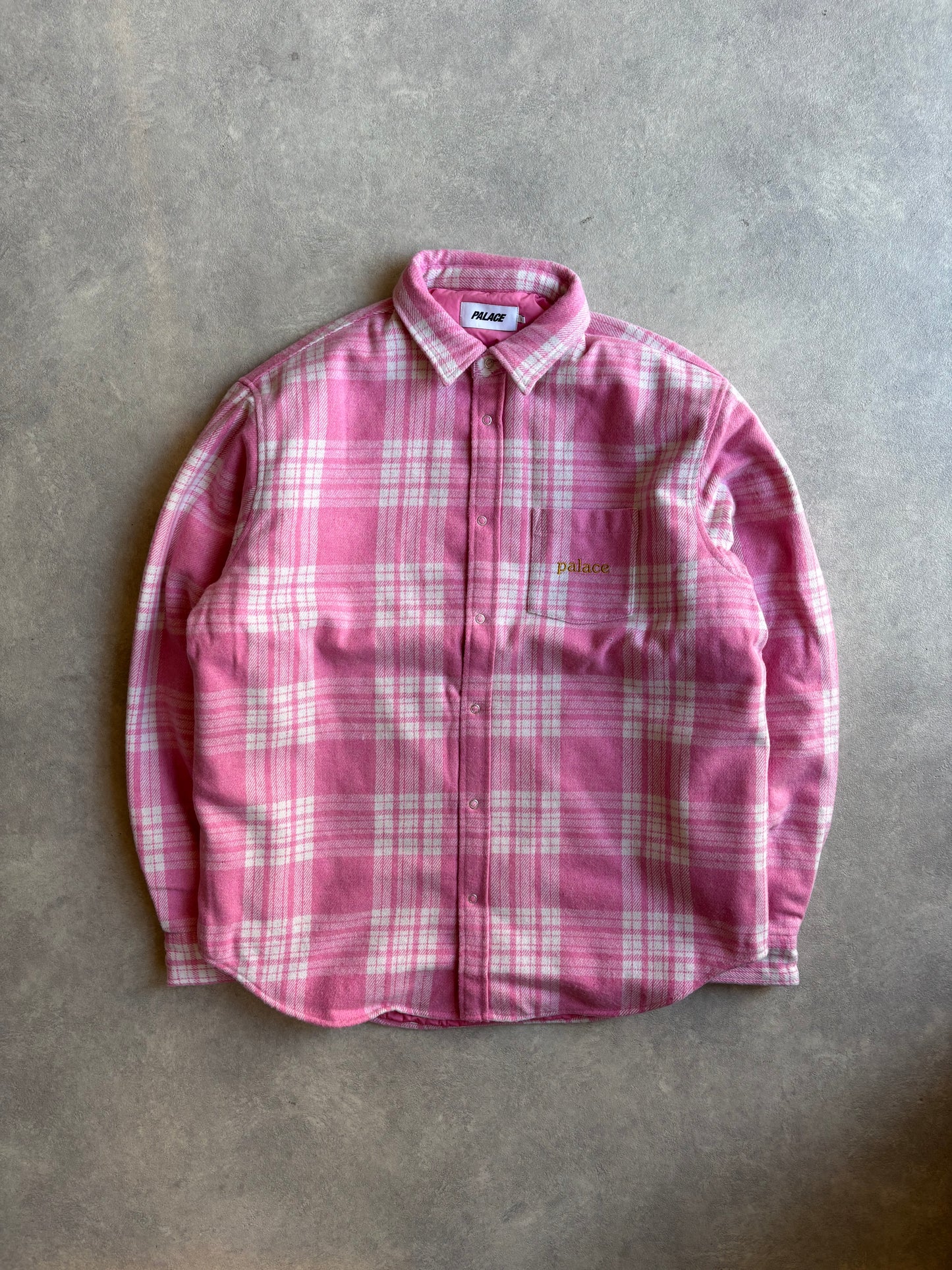 Palace Check Insulated Shirt Pink L