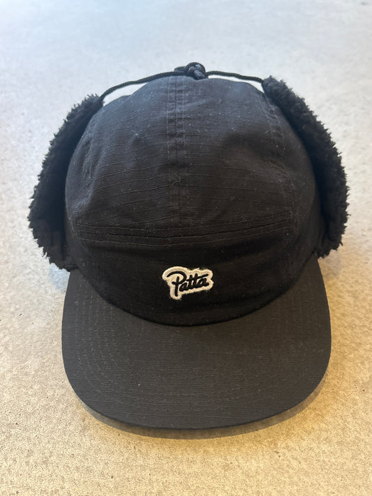 Patta Ear Flap Cap Black