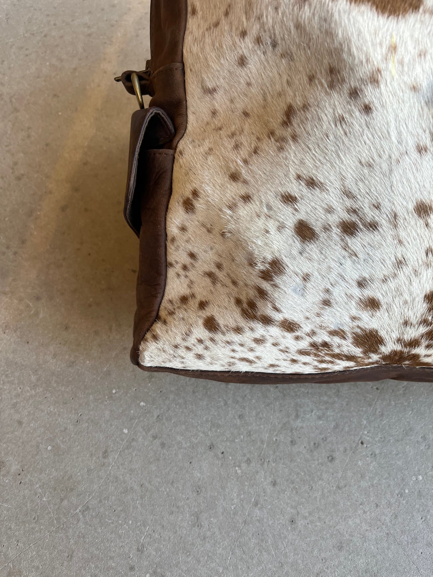 Vintage Cowskin Leather Handbag