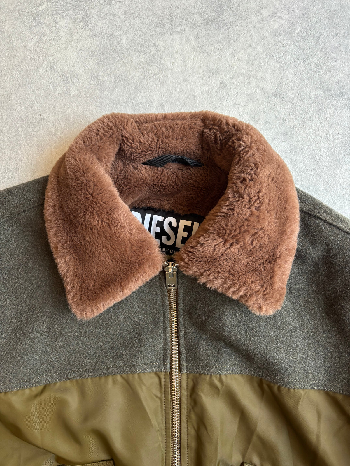 Diesel W-Louis Aviator Bomber Jacket Green XL