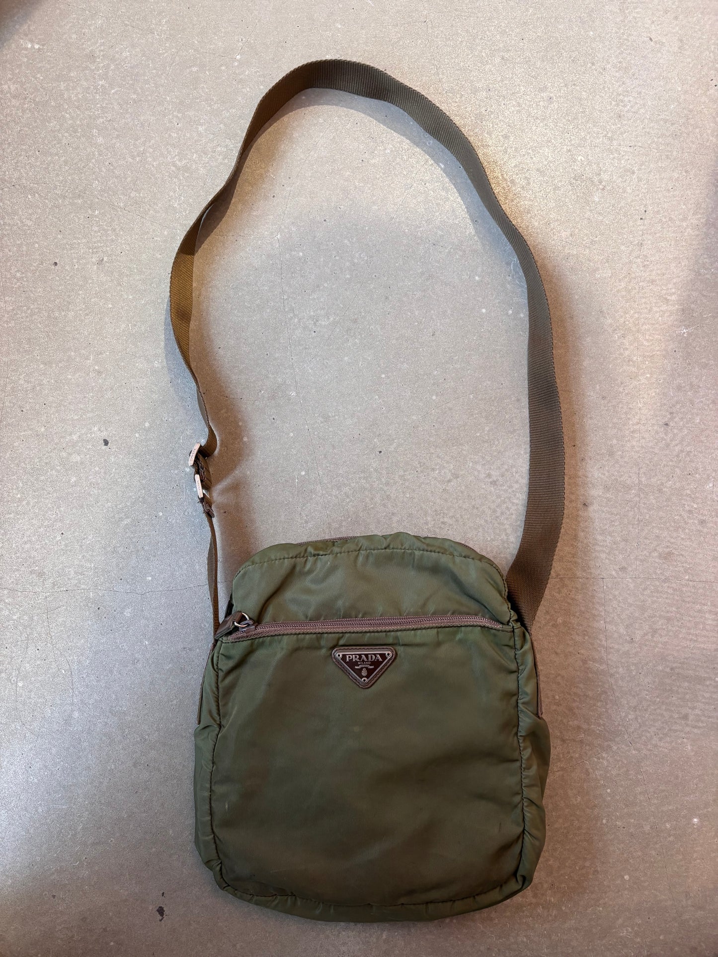 Prada Nylon Shoulder Bag Green