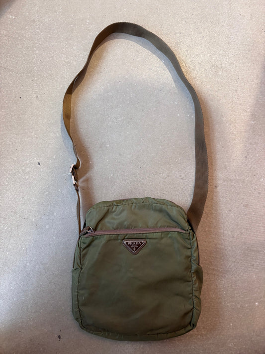 Prada Nylon Shoulder Bag Green