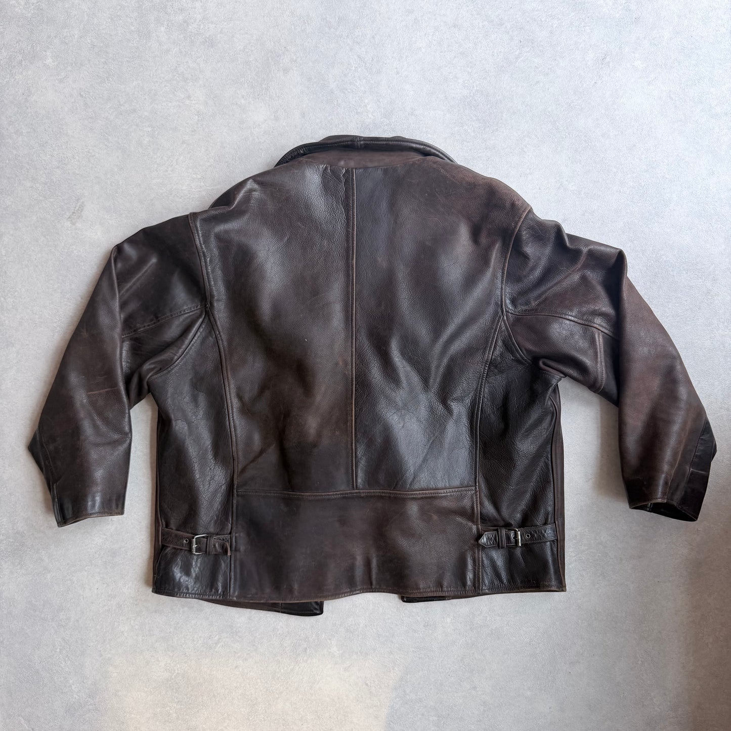 Redskins Brown Bomber Aviator Leather Jacket XL