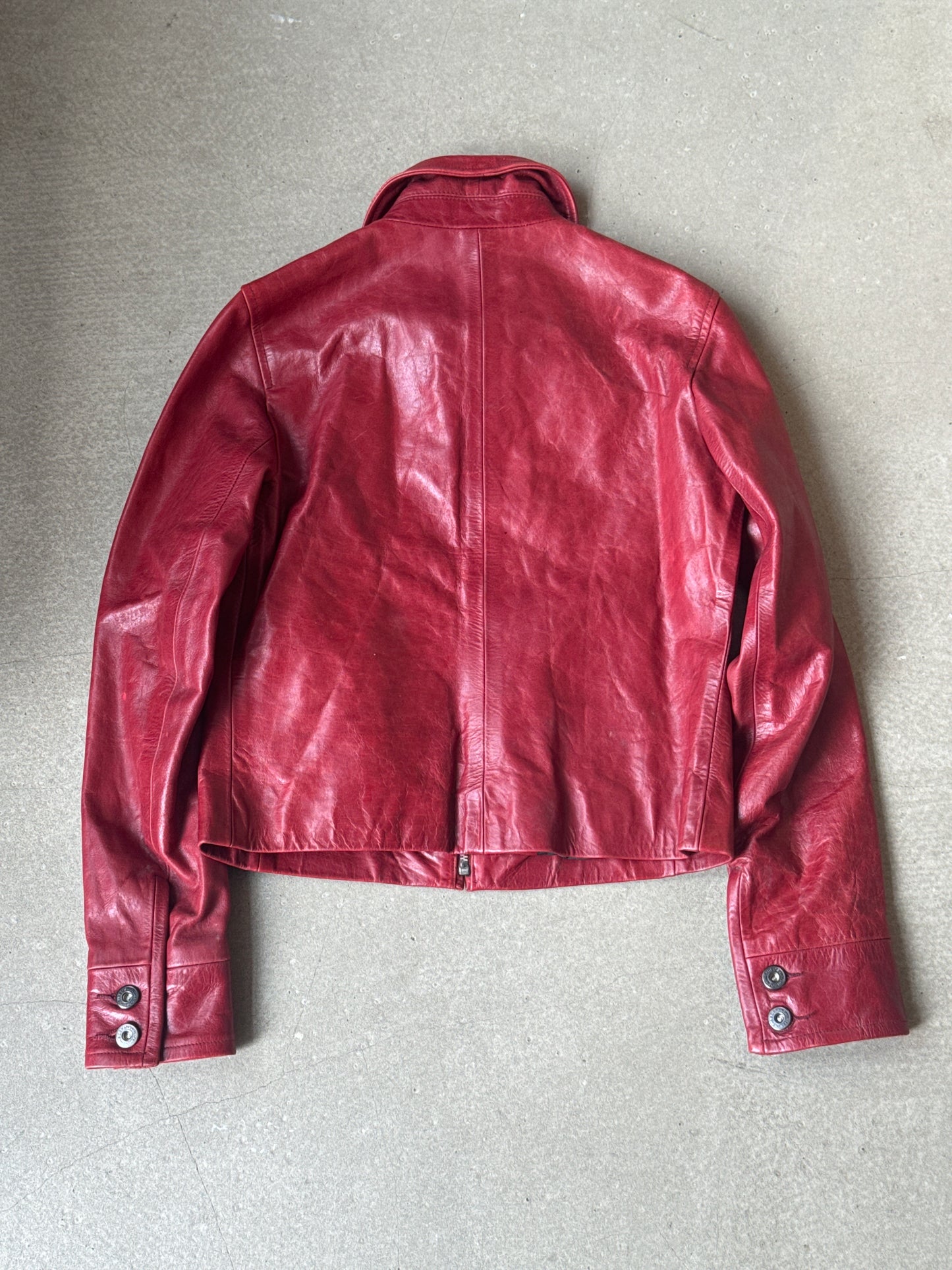 Redskins Women's Leather Jacket Red Small