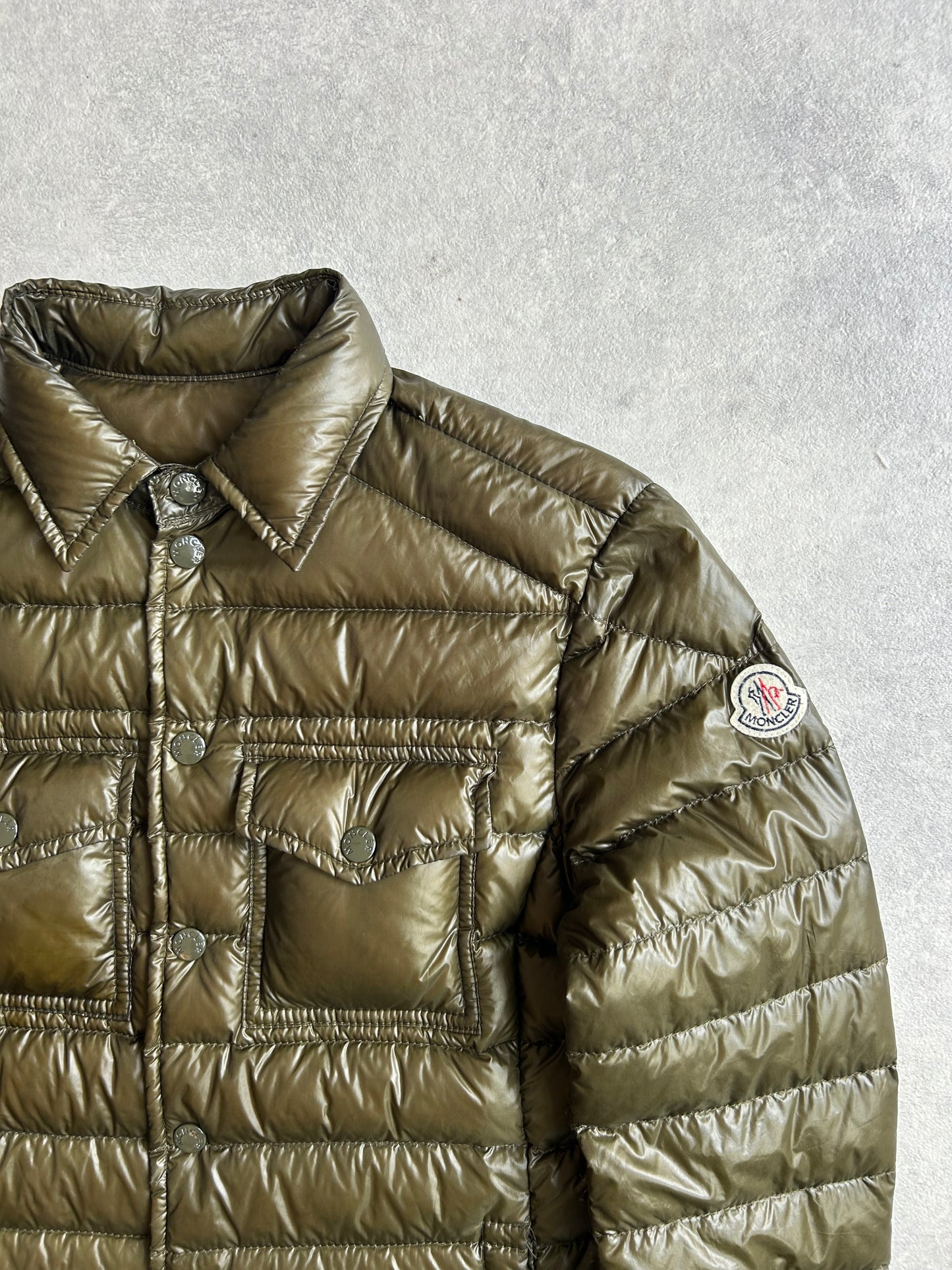 Moncler Gregoire Gewatteerd jack Khaki Groen XS