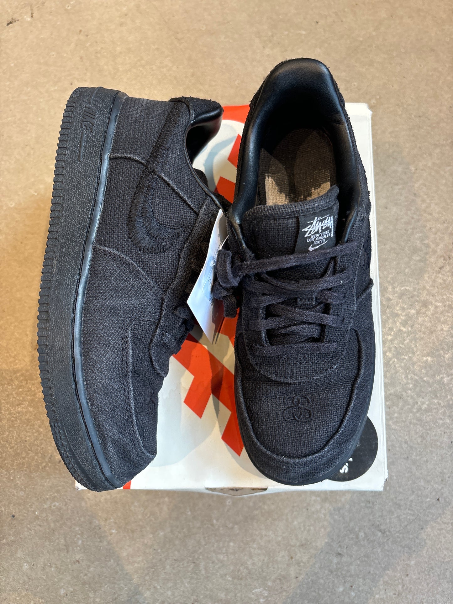 Nike x Stüssy Air Force 1 Black EU 35