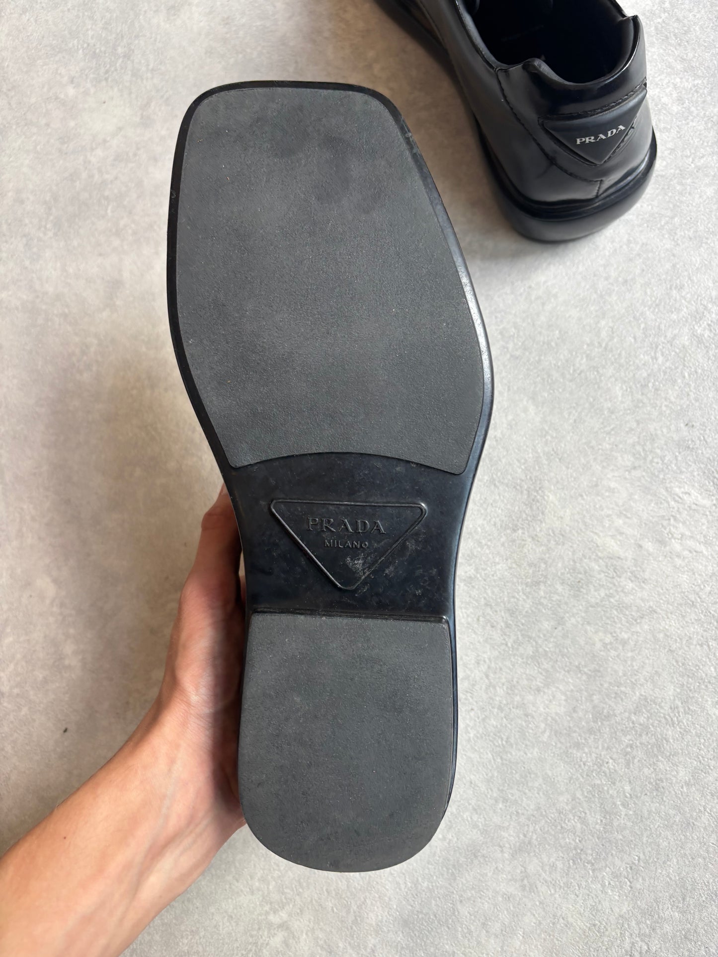 Prada Square Toe SS24 Fender Derby 45