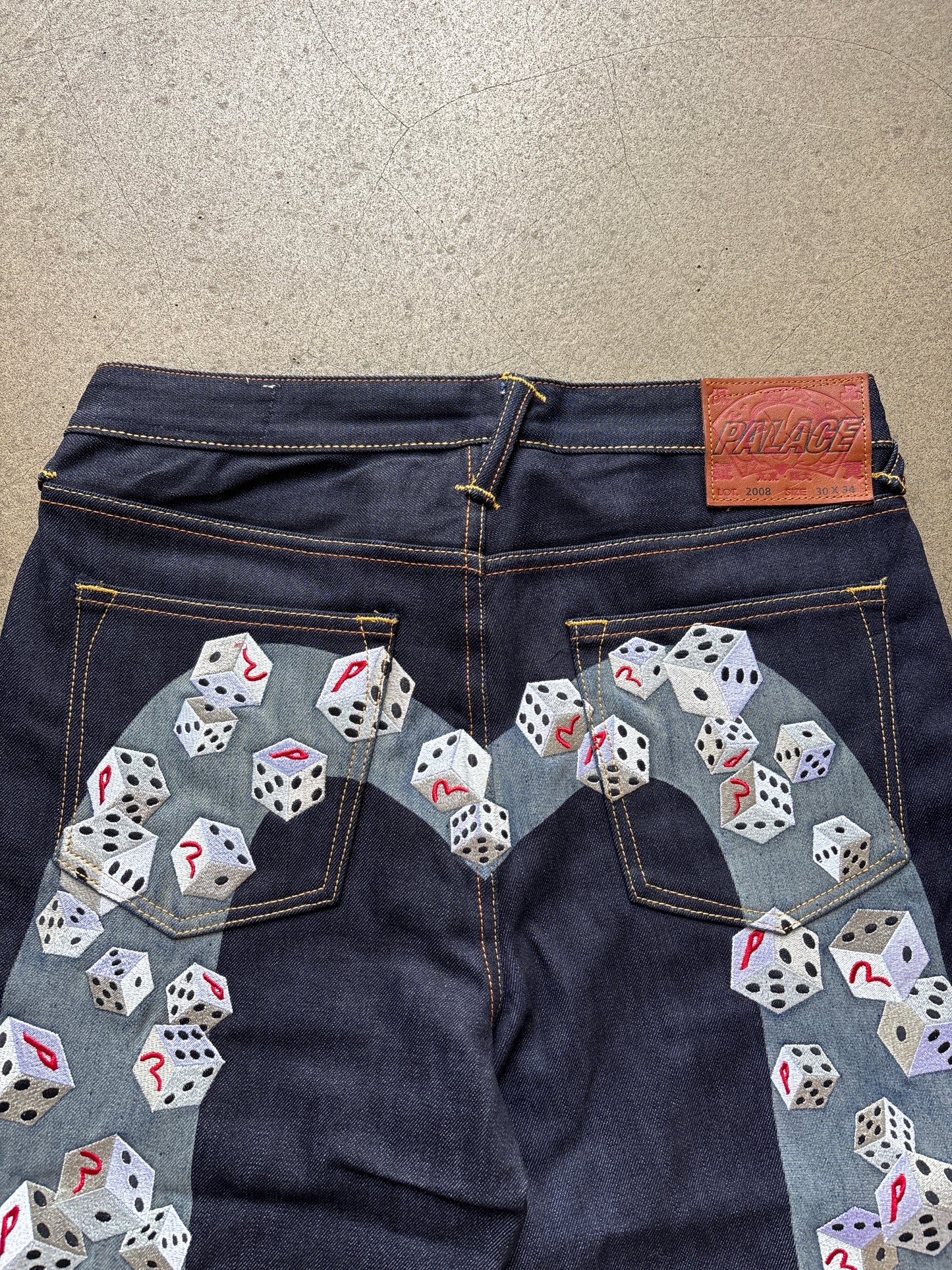 Palace x Evisu Dice Denim Jean Raw