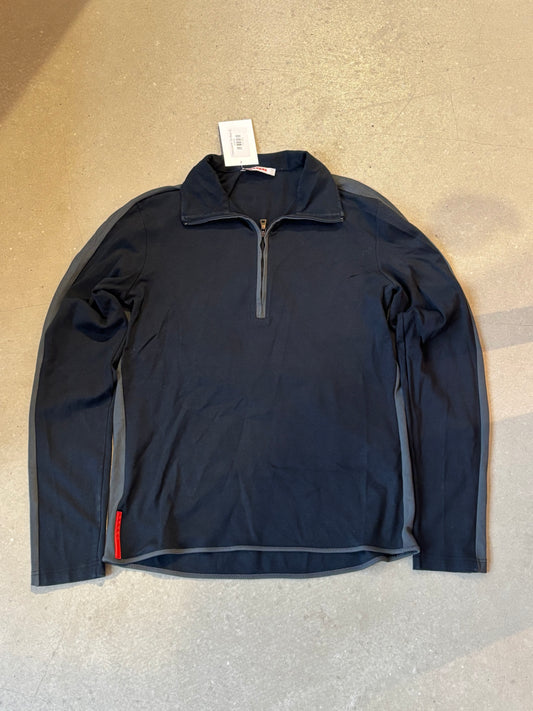 Prada Quarter Zip Black XL