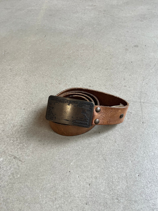 Diesel Blurred Buckle Belt Brown