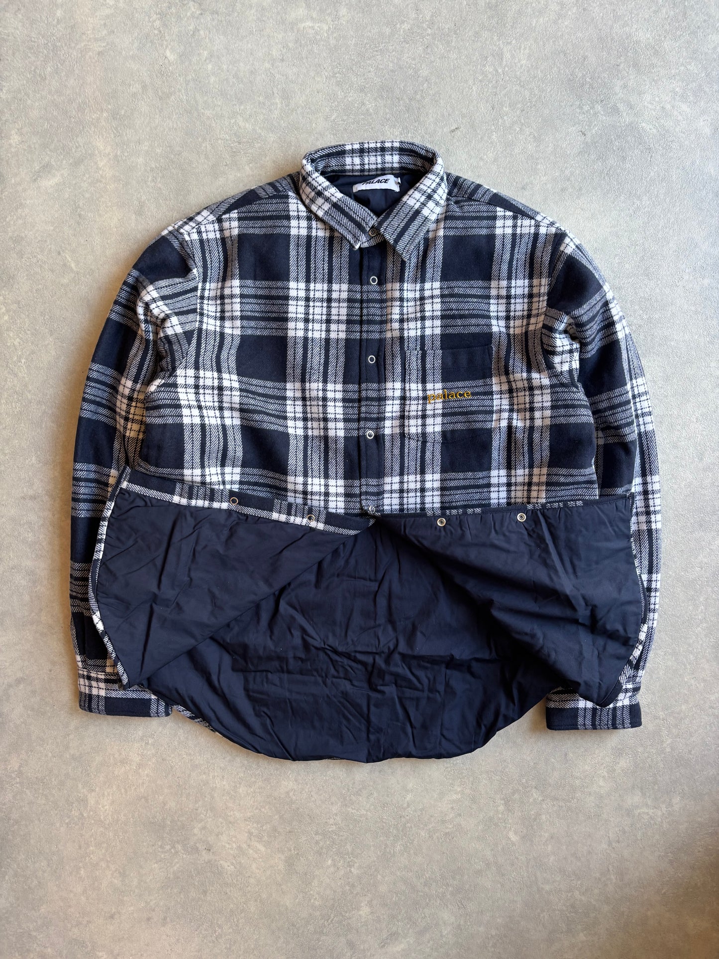 Palace Check Insulated Shirt Navy
