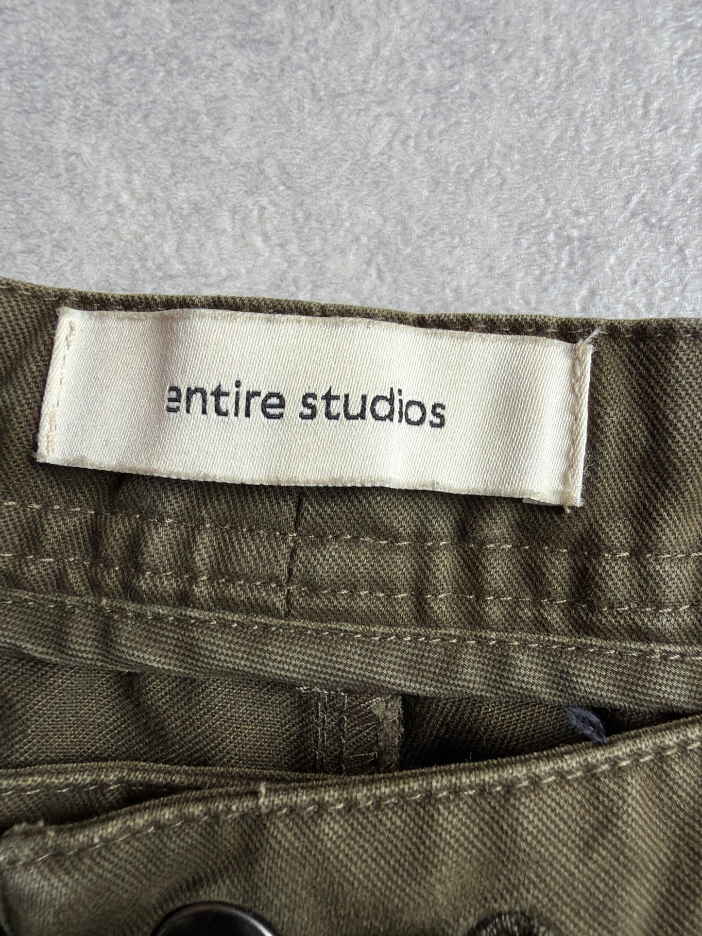 Entire Studios Cut Off String Cargo Army Green XL