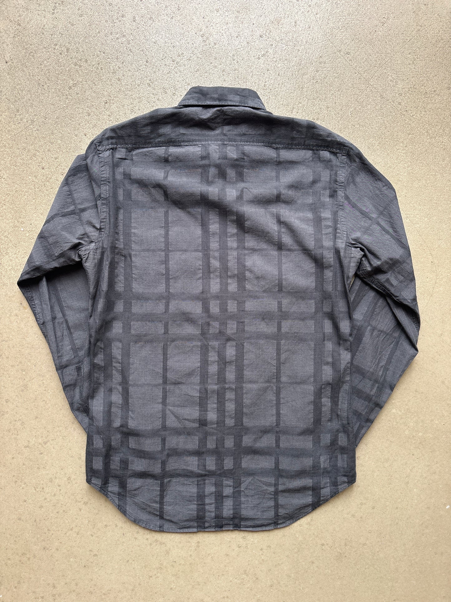 Burberry Cotton Checkerd Shirt Black S