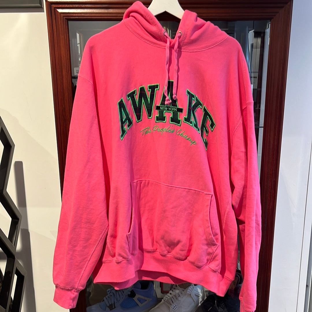 Awake New York Hoodie Pink XL Mokum Vintage