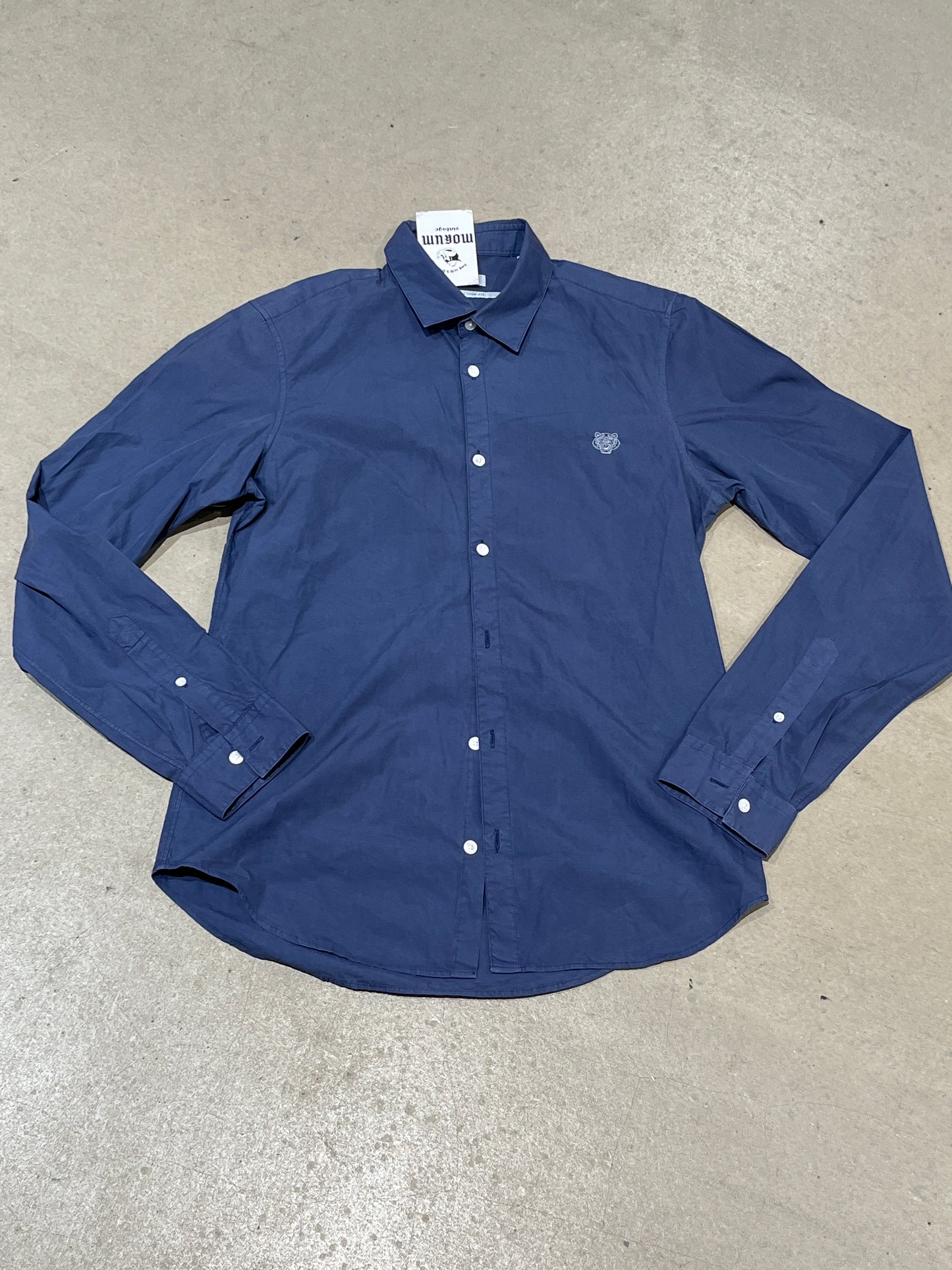 Kenzo Paris Mini Logo Shirt Blue Medium