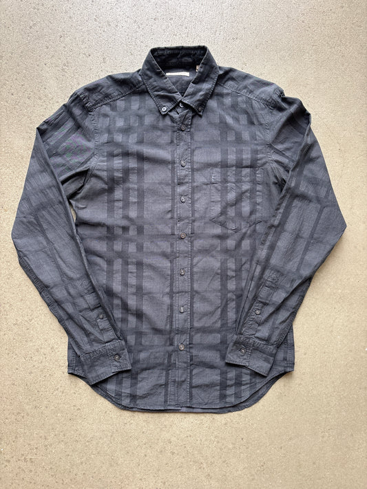 Burberry Cotton Checkerd Shirt Black S