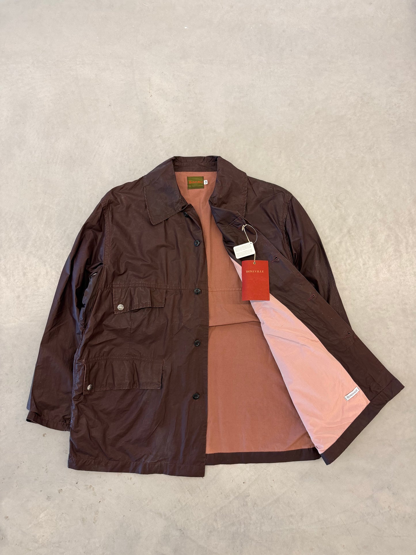 Boneville Aubergine Wax Jas 52
