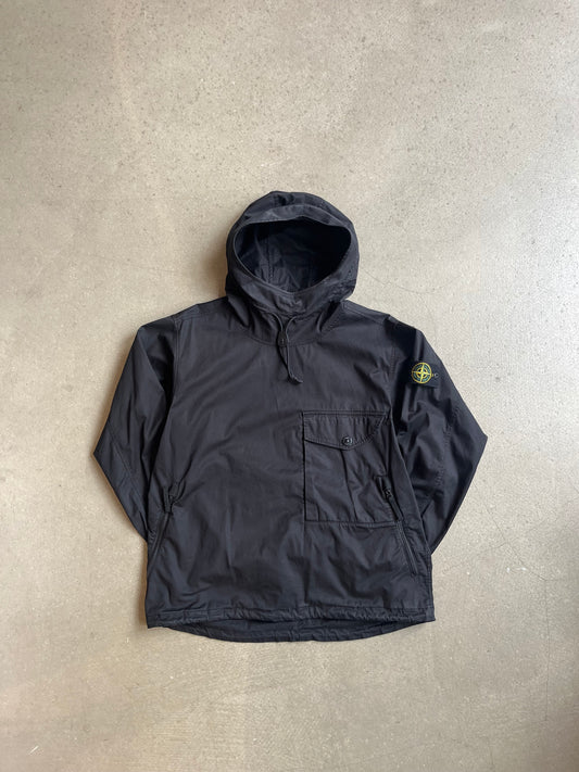 Stone Island Brushed Cotton Hooded Overshirt Black S