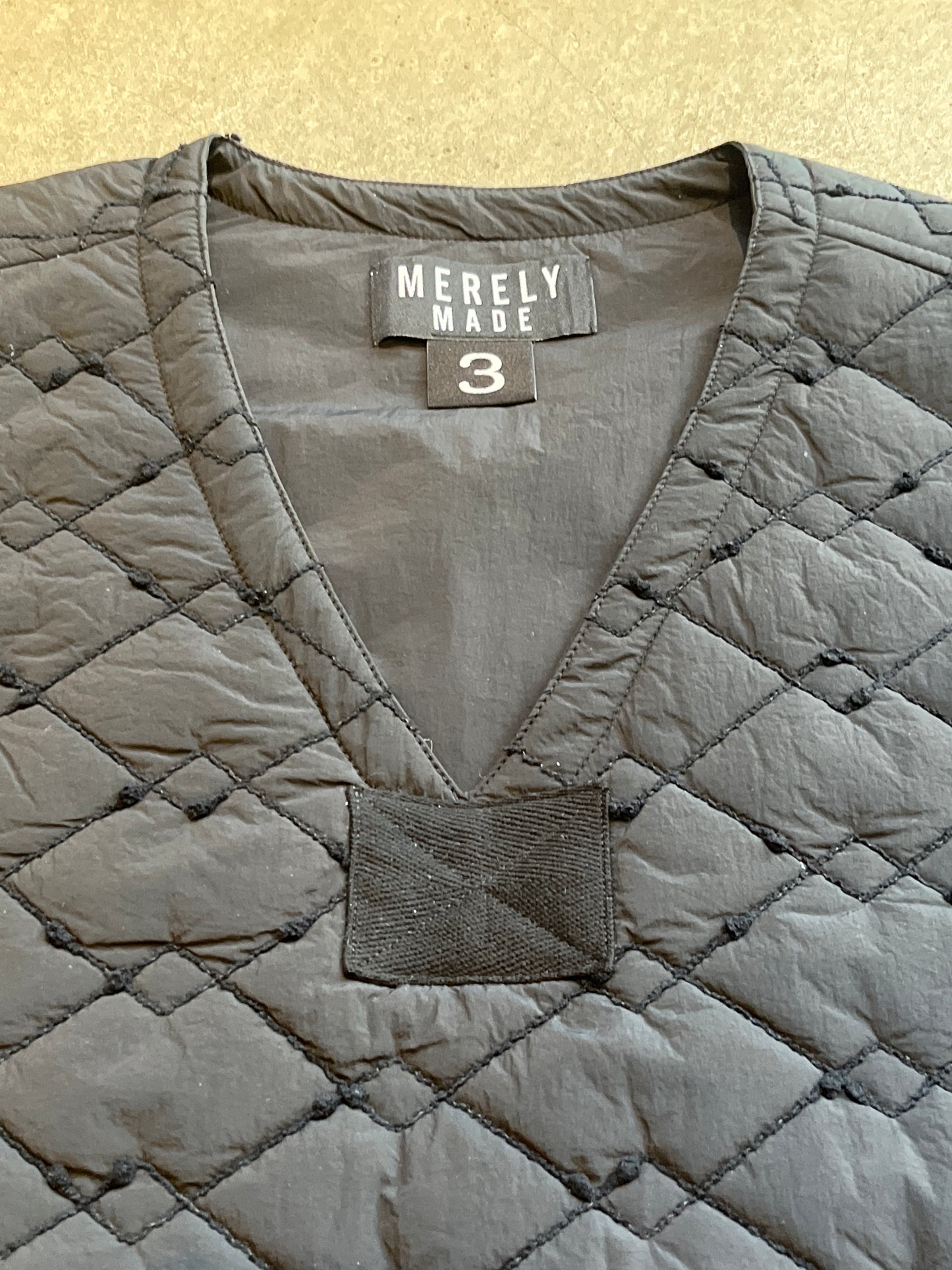 Merely Made Jacquard Quilt Vest Black 3(L)
