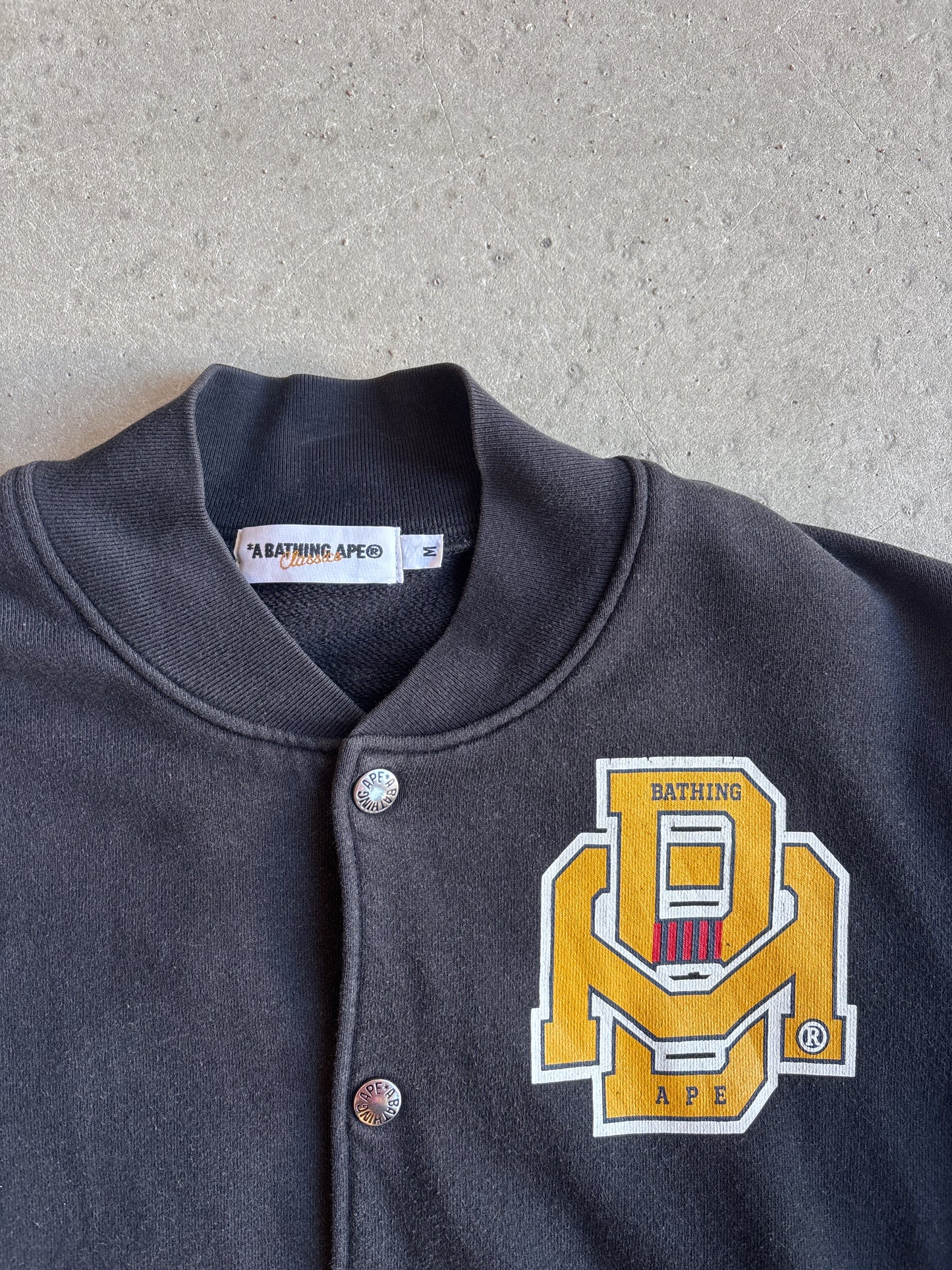 Bape Varsity Sweater Black white M