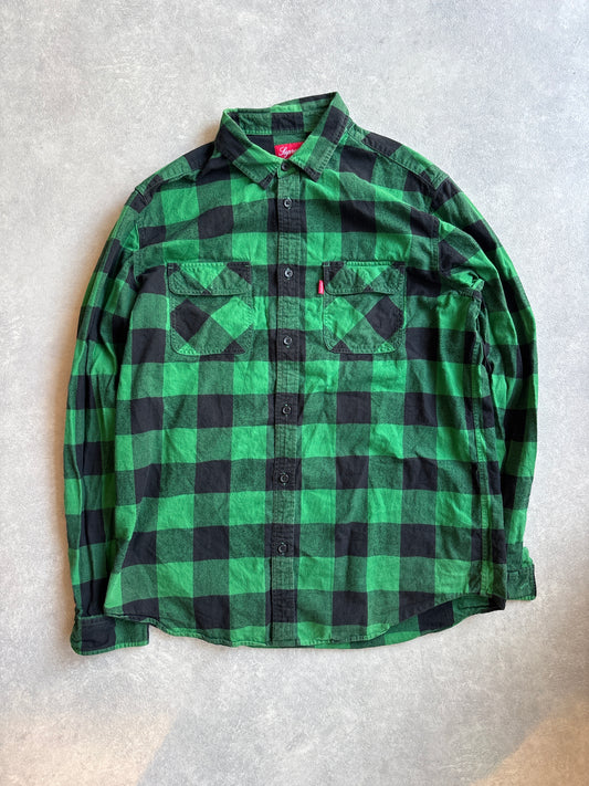 Supreme Herringbone Check Flannel Green XL