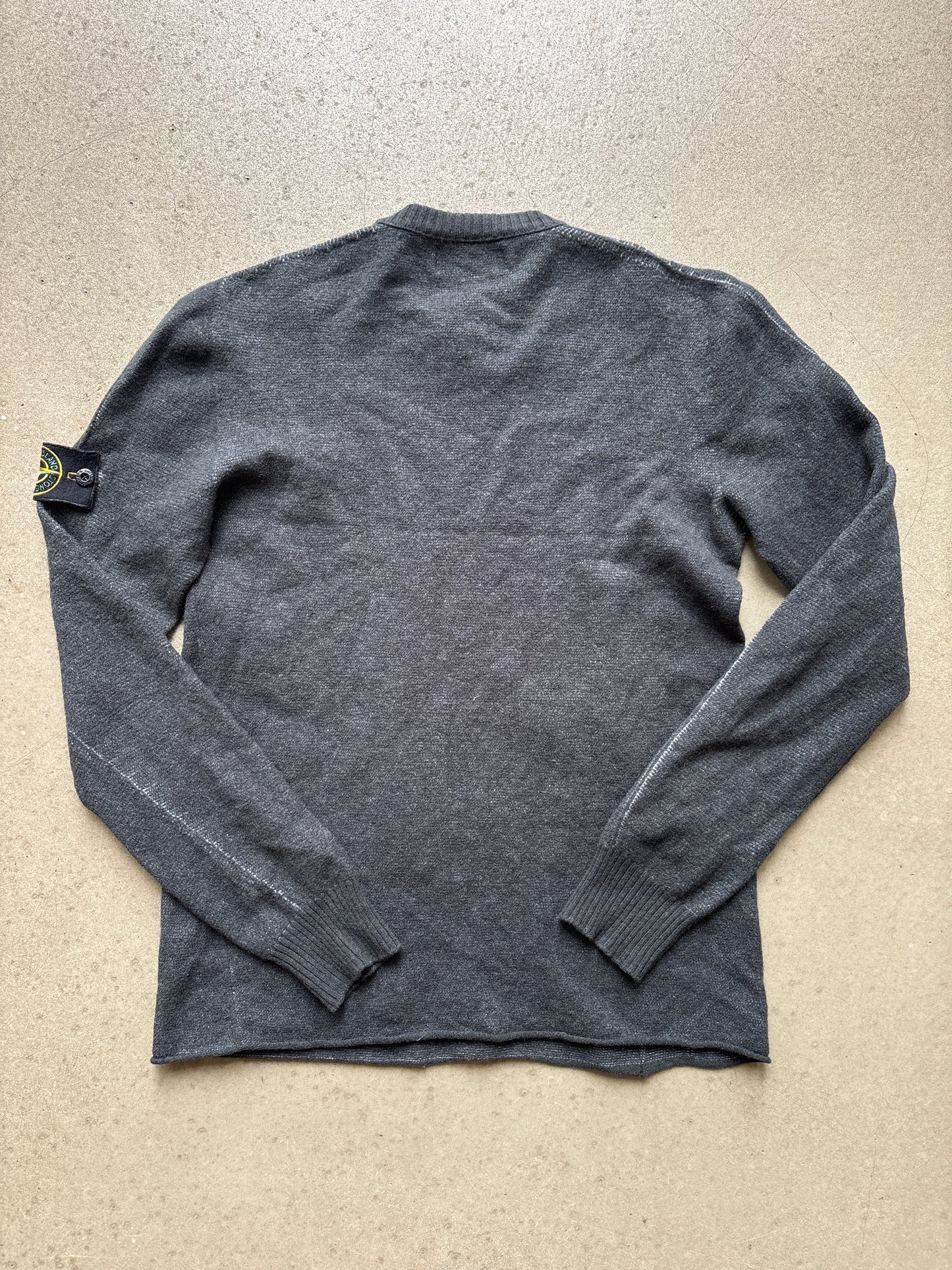 Stone Island Compass Logo Knitted Sweater Grey M