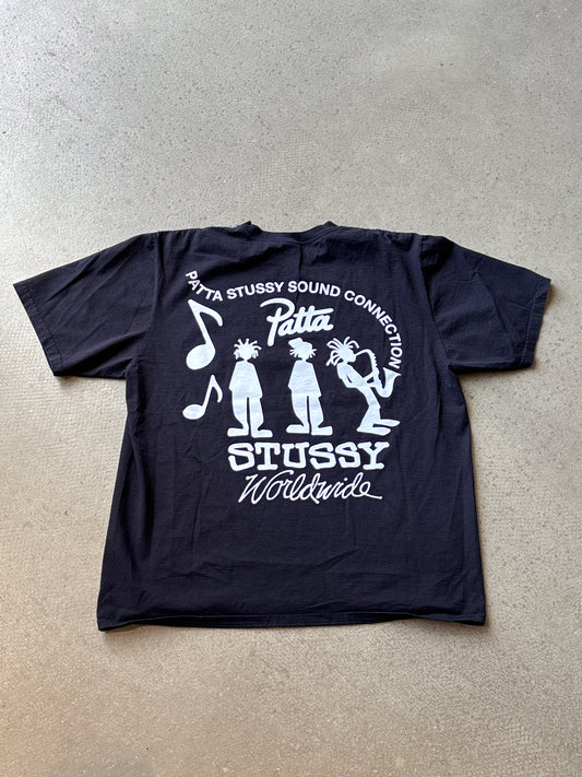 Stussy x Patta Sound Connection Tee Black L
