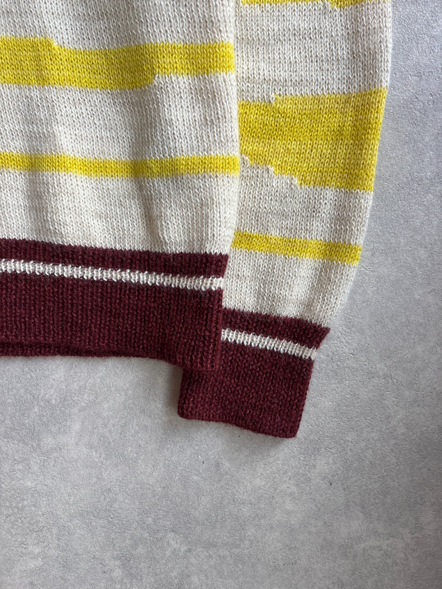 Isabel Marant Striped Alpaca Crew Yellow Large