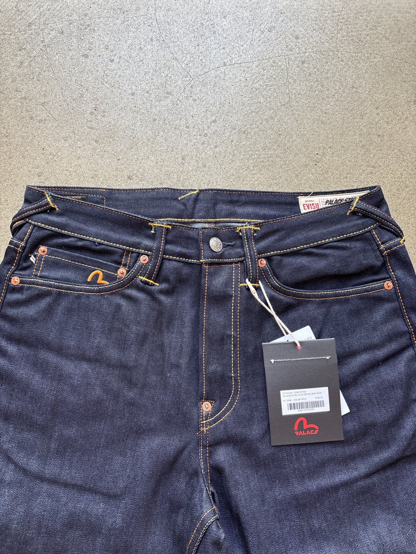 Palace x Evisu Dice Denim Jean Raw