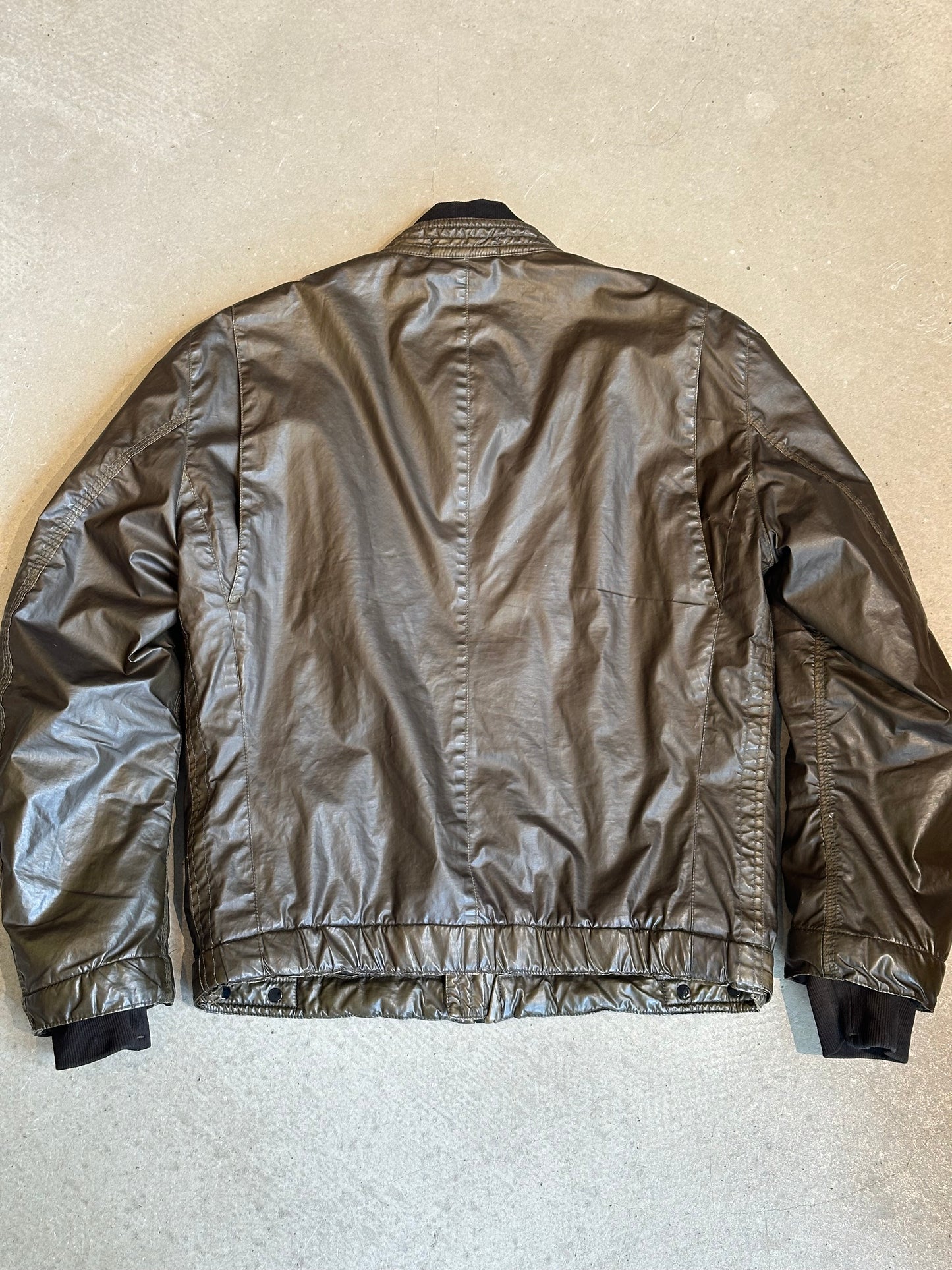 Stone Island Mussola Gommata Olive Jacket Size L (fit M)