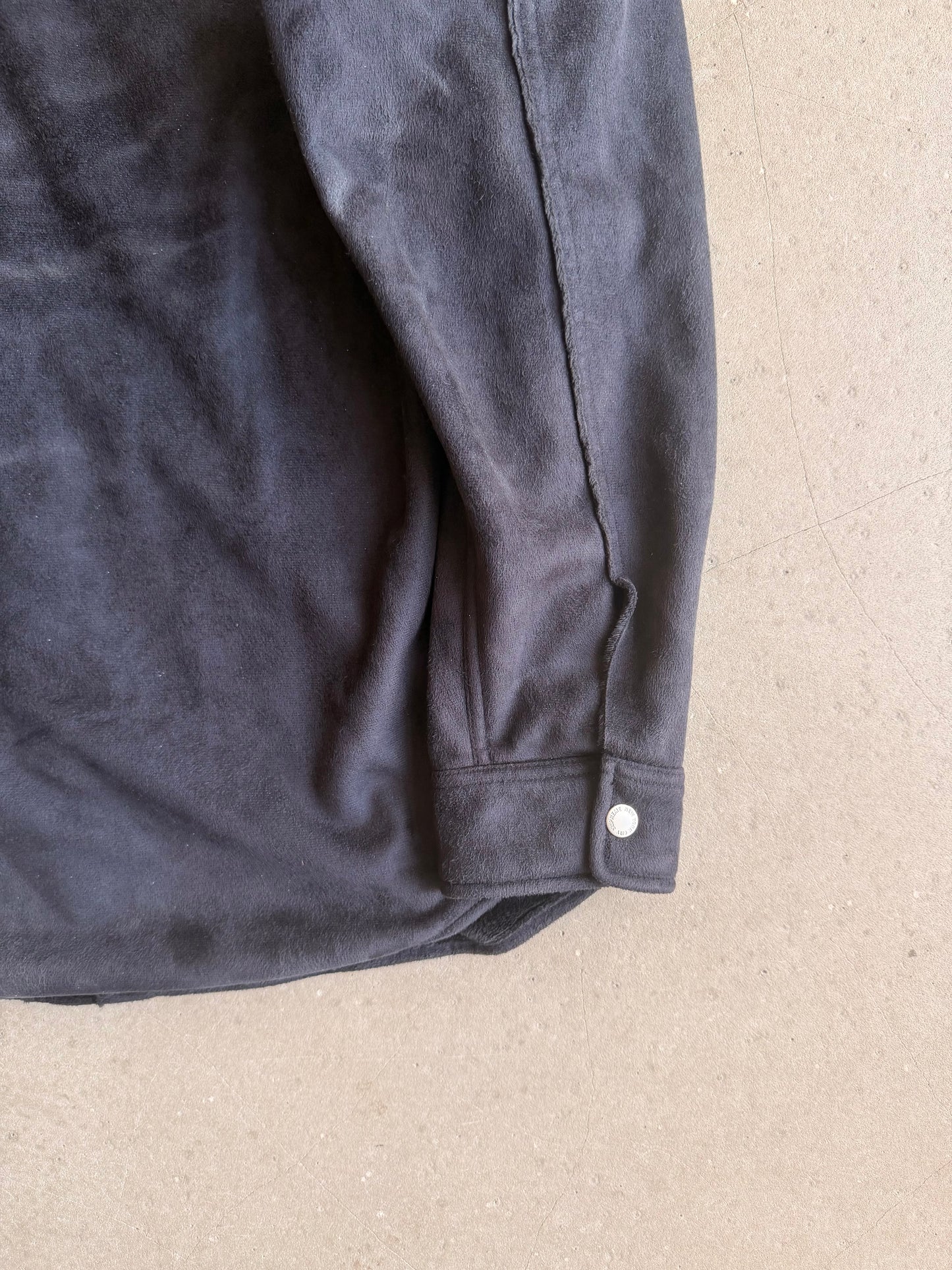 Supreme Faux Suede Snap Shirt 'Black' FW25 Size XL