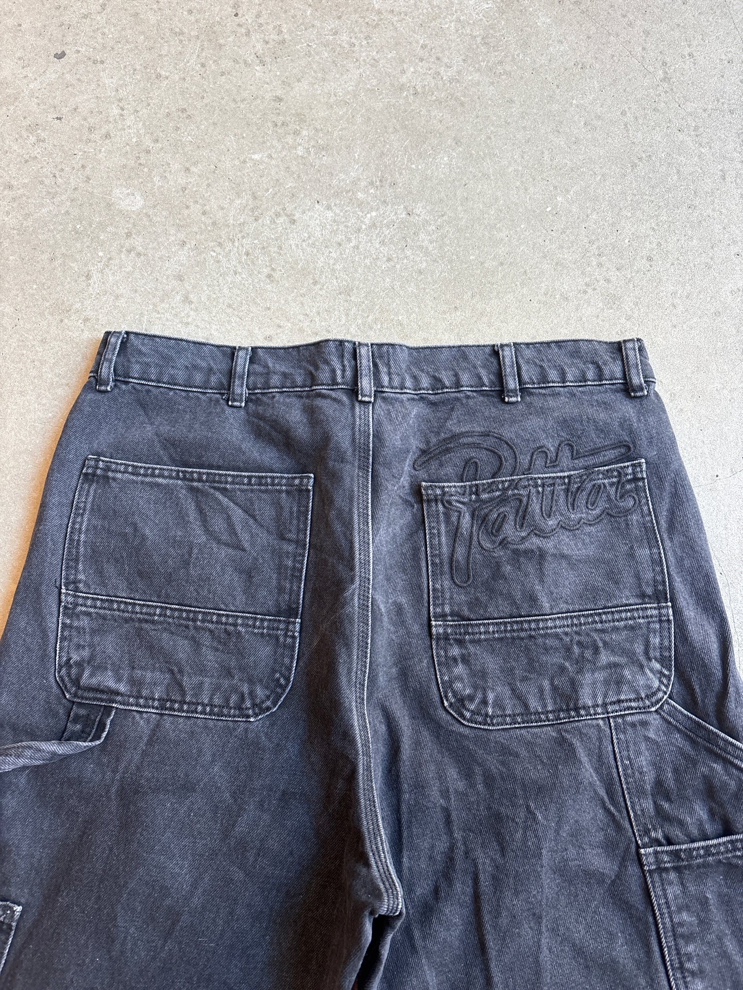 Patta Double Knee Denim Pants Black 34