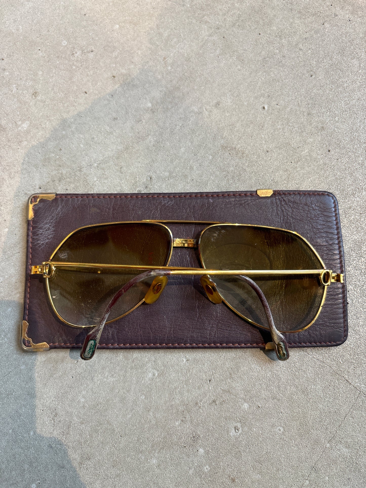 Vintage Cartier Sunglasses Yellow Red