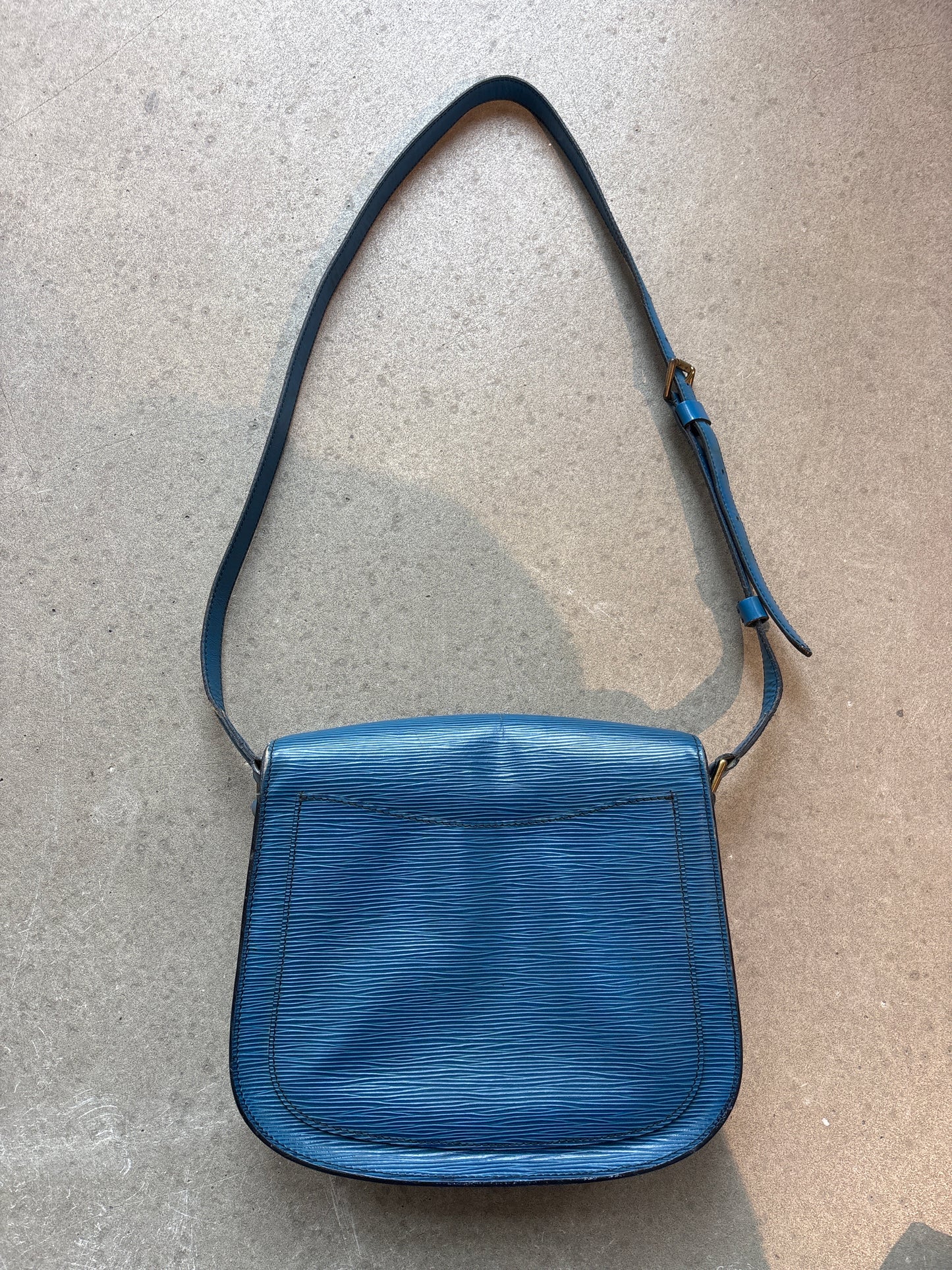 Vintage Louis Vuitton Cloud GM Epi Leather Shoulder Bag Blue
