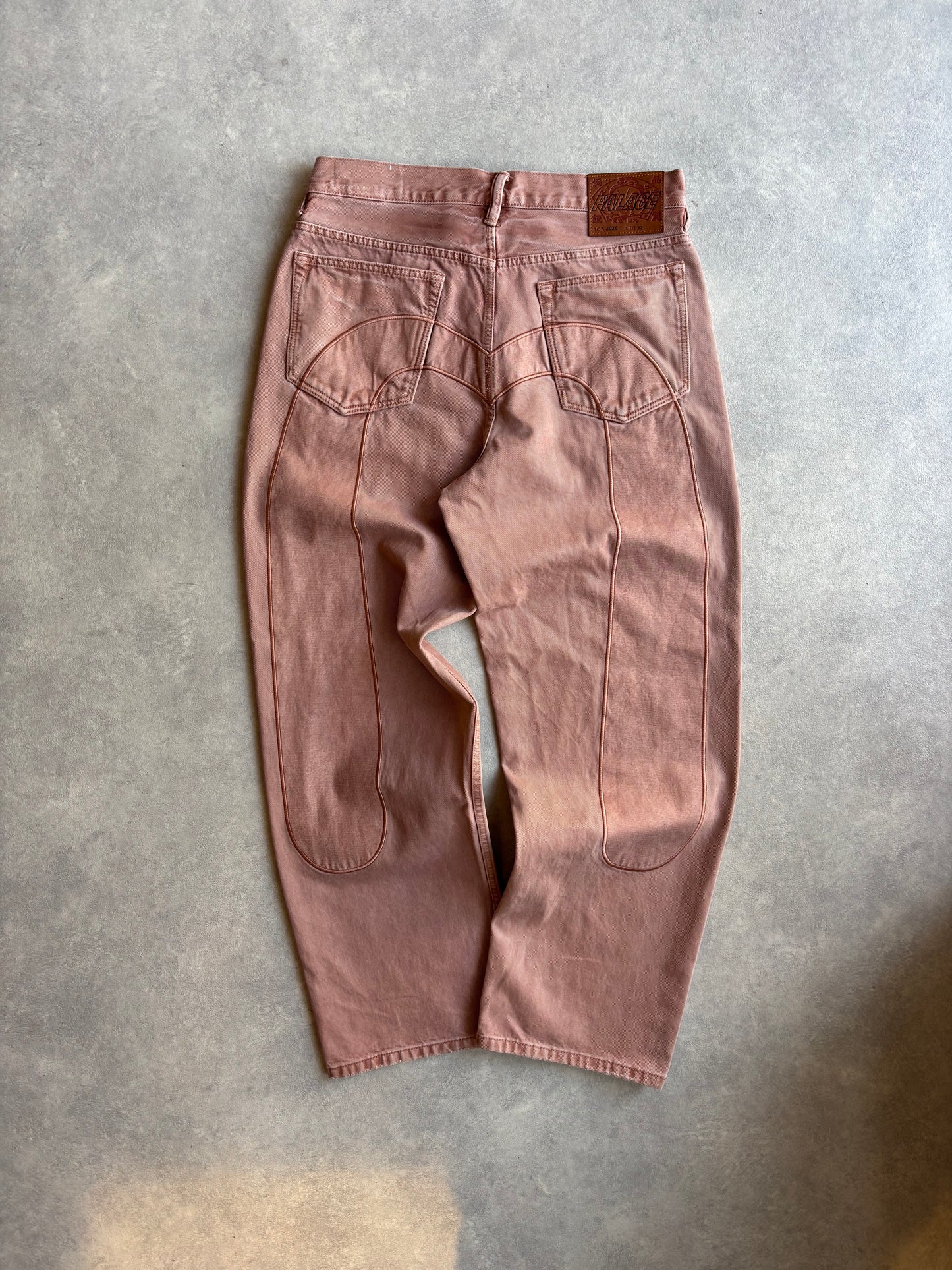 Palace Evisu P90 Baggy Jean Pink Wash