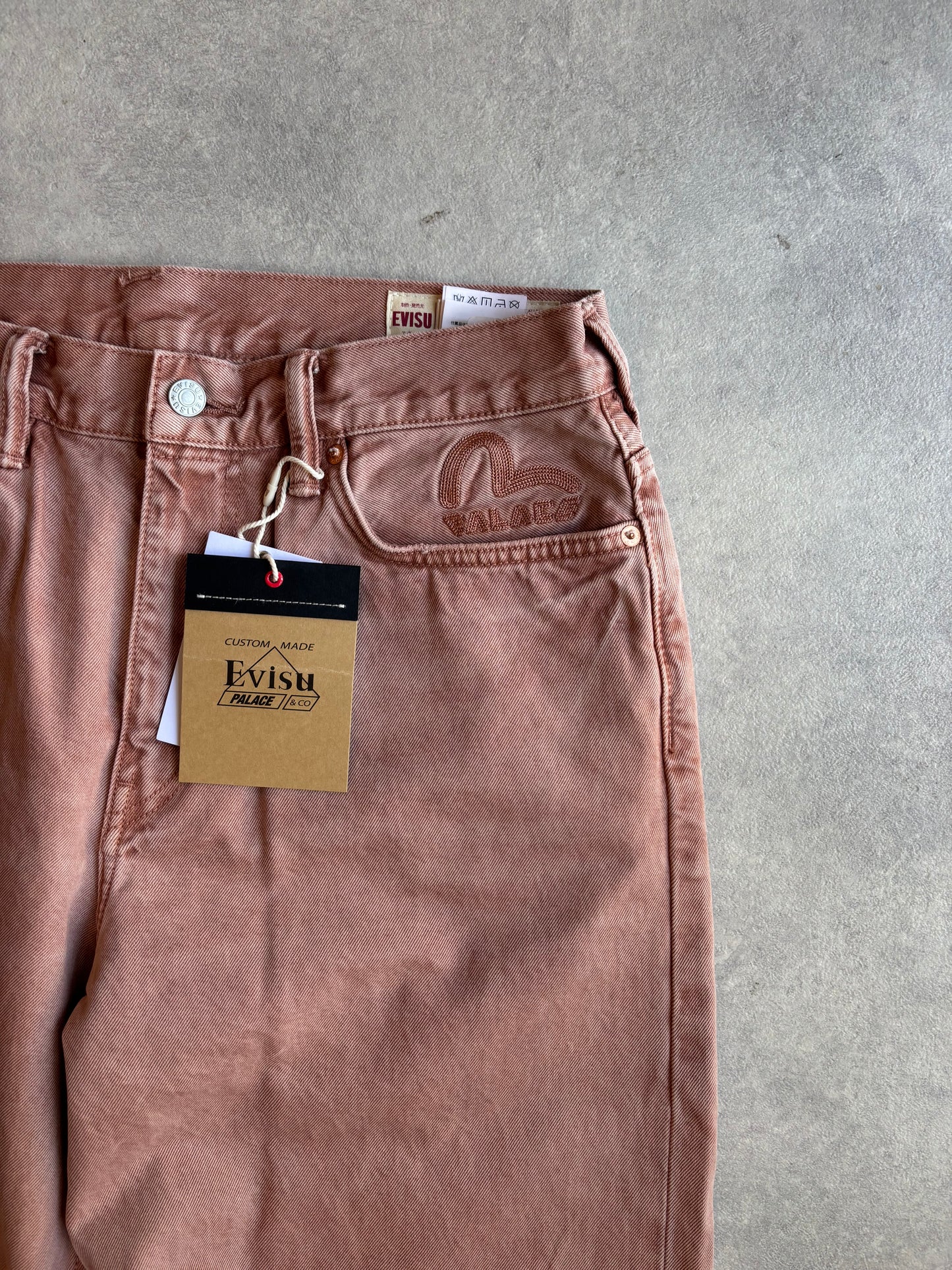 Palace Evisu P90 Baggy Jean Pink Wash