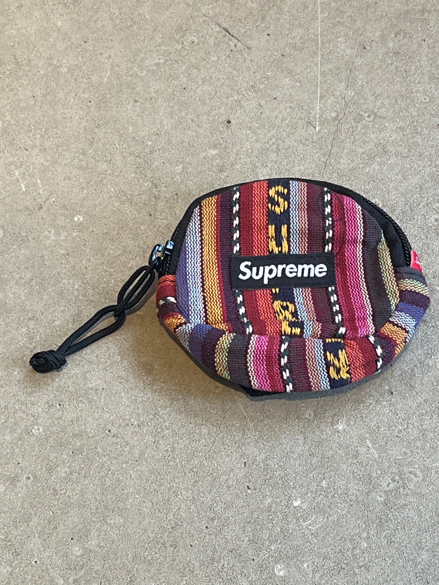 Supreme Woven Stripe Coin Pouch Multicolor