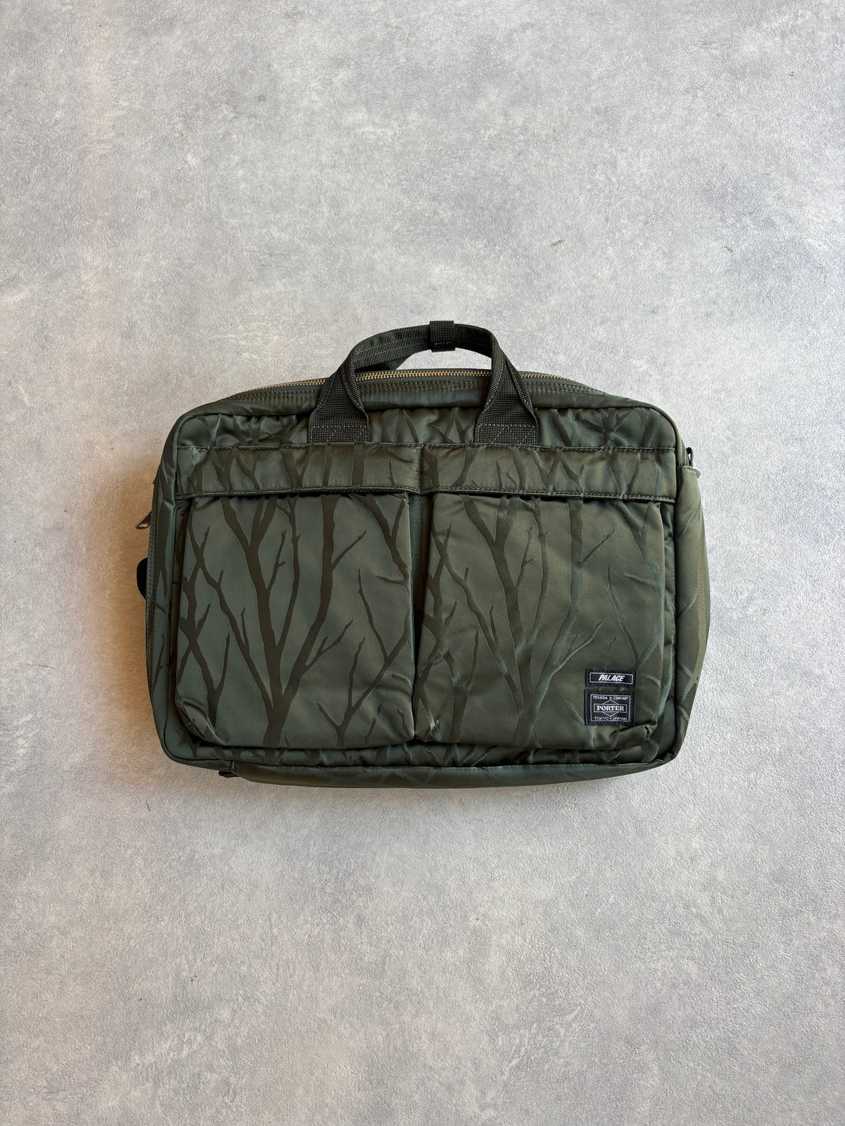 Palace Porter 3 Way Briefcase Olive / Jacquard