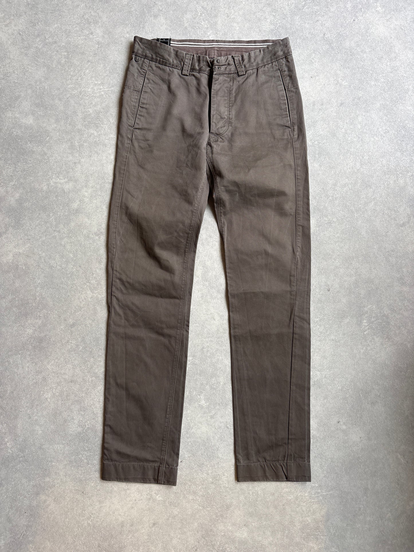 Vintage Green Edge Stone Island Pants Cream 52